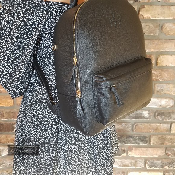 Tory Burch Thea Large Black Backpack - Picture 3 of 9